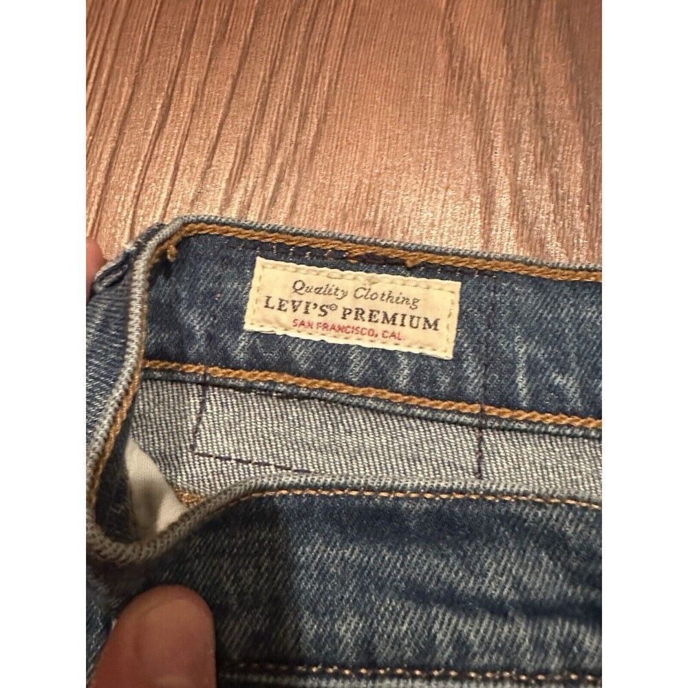 Levis Jeans Womens 30 Blue Wedgie Skinny Cuffed Stretch Medium Wash Denim - Picture 7 of 12